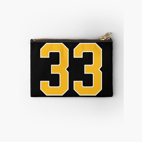 Aperçu de l'œuvre Maillot de sport porte-bonheur numéro 33 jaune trente-trois créée et vendue par HeavyStyle.
