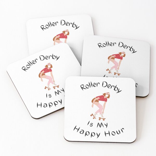 Item preview, Roller Derby Is My Happy Hour Red designed and sold by AMERZAGUE DESIGN.