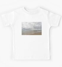 Soft Drama - Silvery Green Calm and a Fishing Boat Kids Tee
