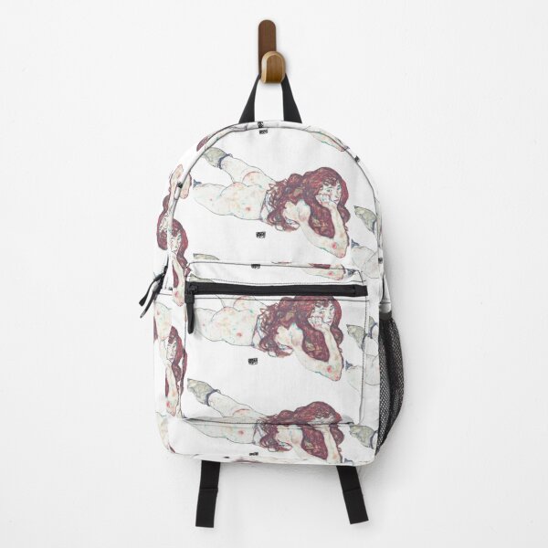 Item preview, Egon Schiele  Auf dem Bauch liegender weiblicher Akt Art Print designed and sold by TeeARTHY.