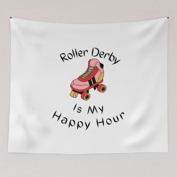 Item preview, Roller Derby Is My Happy Hour Red designed and sold by AMERZAGUE DESIGN.