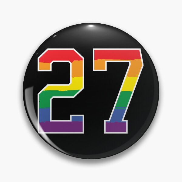 Item preview, Number 27 Rainbow LGBT pride twenty seven designed and sold by LoveIsColorful.