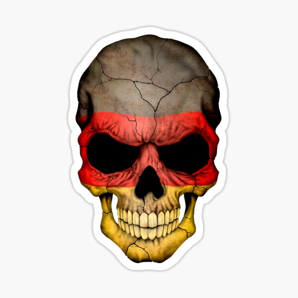 Sticker: German Skull Flag