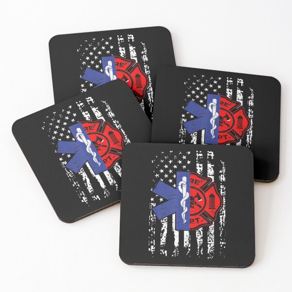 Item preview, EMT Firefighter American Flag designed and sold by Isidroward.