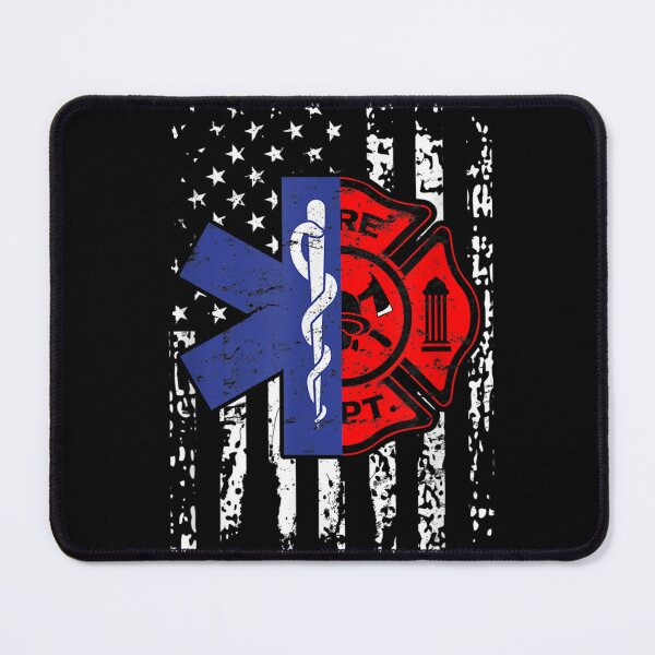 Item preview, EMT Firefighter American Flag designed and sold by Isidroward.