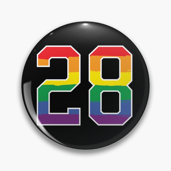Item preview, Number 28 Rainbow LGBT pride twenty eight designed and sold by LoveIsColorful.