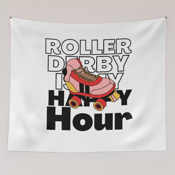 Item preview,  Roller Derby Is My Happy Hour Red designed and sold by AMERZAGUE DESIGN.