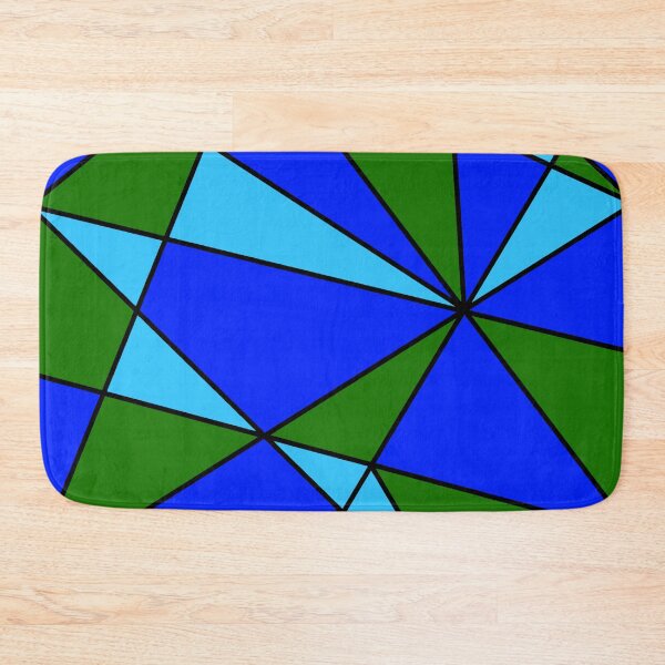 Item preview, Dark Blue, Light Blue and Green Geometric Pattern designed and sold by Lauren-dx14.