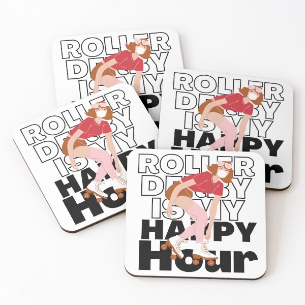 Item preview,  Roller Derby Is My Happy Hour Red designed and sold by AMERZAGUE DESIGN.