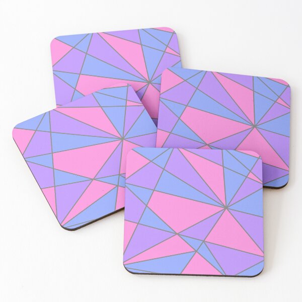 Artikelvorschau, Geometrisches Muster in Rosa, Lila und Blau entworfen und verkauft von Lauren-dx14.