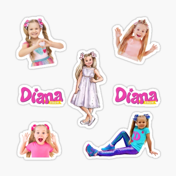 best selling The Kids Diana Show, Diana,Kids Diana Show , Cute Love Diana  Sticker for Sale by Amelia-Nina