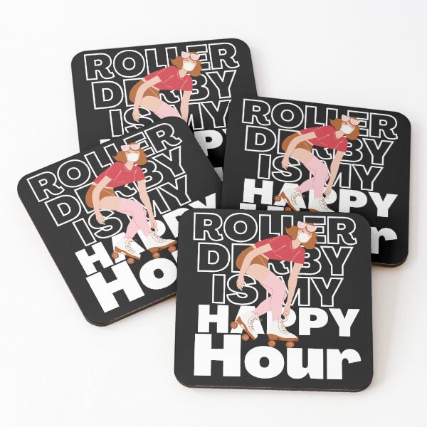 Item preview,  Roller Derby Is My Happy Hour Red designed and sold by AMERZAGUE DESIGN.