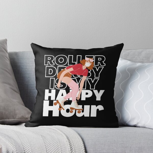 Item preview,  Roller Derby Is My Happy Hour Red designed and sold by AMERZAGUE DESIGN.