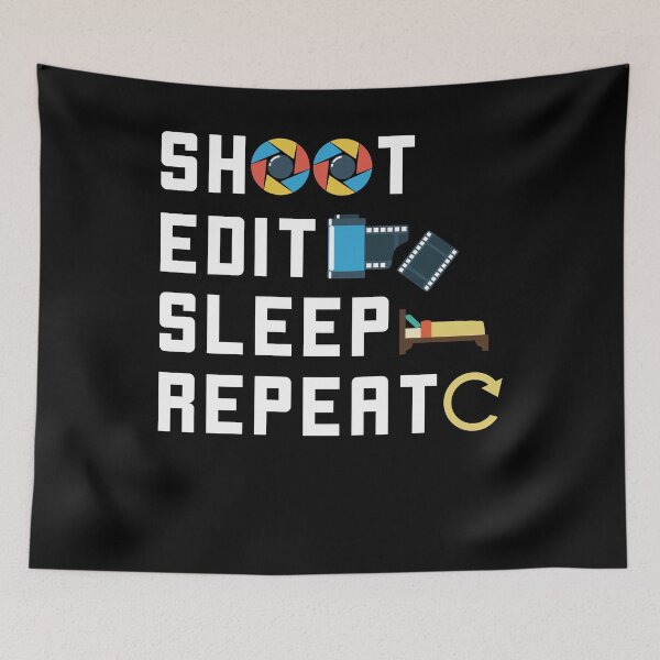 Item preview, Shoot Edit Sleep Repeat Photography Camera designed and sold by tshirtexpressiv.