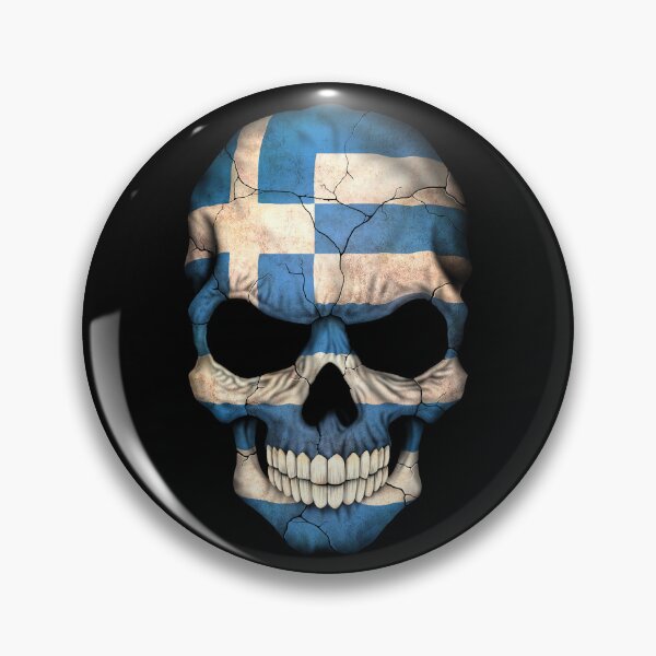 Item preview, Cráneo de bandera griega designed and sold by JeffBartels.