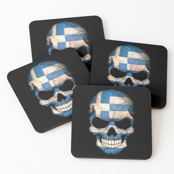 Item preview, Greek Flag Skull designed and sold by JeffBartels.