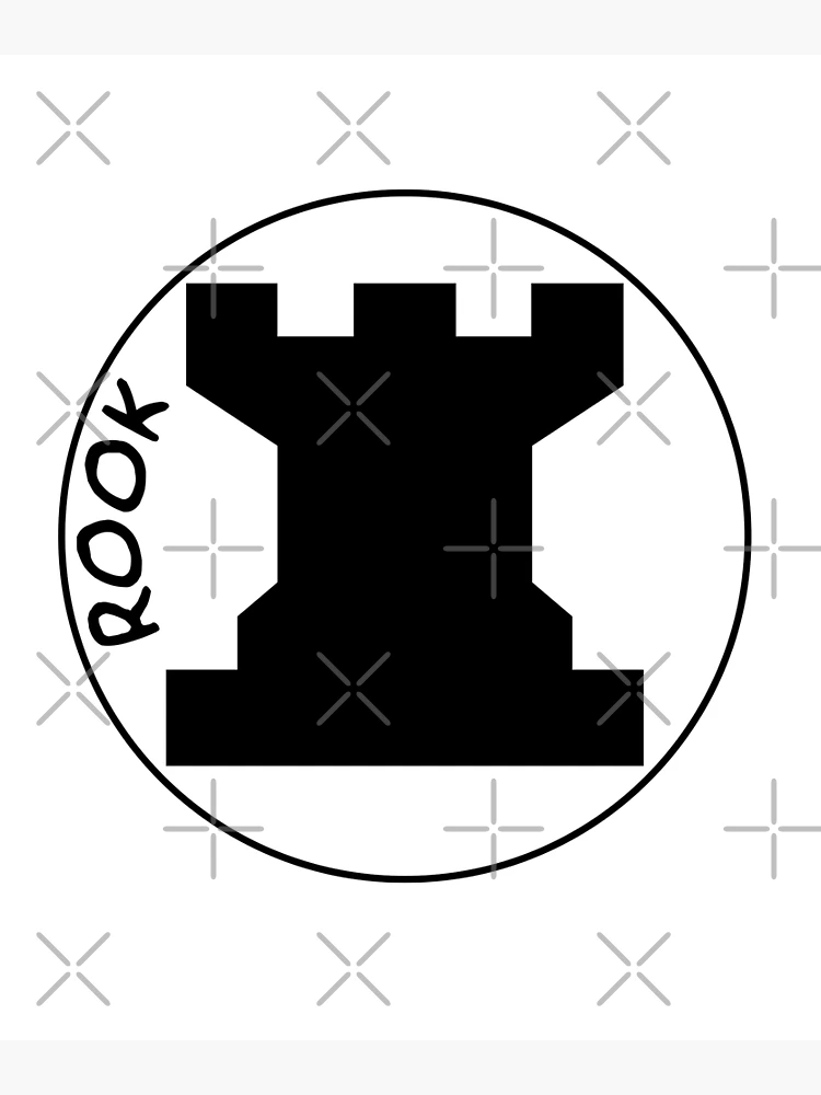 Chess Piece White Rook Chess Club Rook White Chess Castle Sticker for Sale  by Minnesnowta