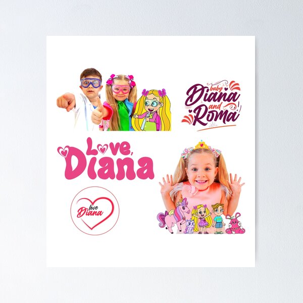 best selling The Kids Diana Show, Diana,Kids Diana Show , Cute Love Diana |  Poster