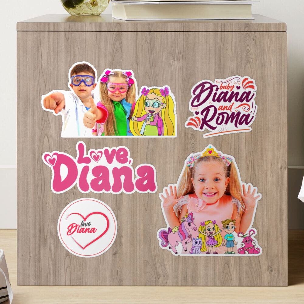 best selling The Kids Diana Show, Diana,Kids Diana Show , Cute Love Diana  Sticker for Sale by Amelia-Nina