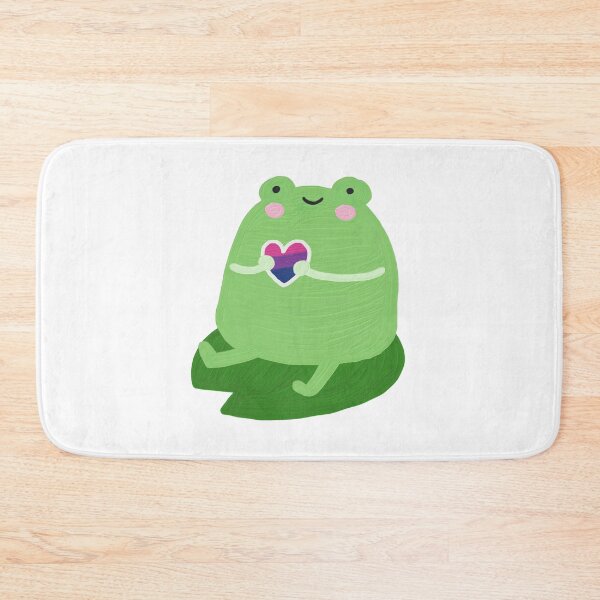 Item preview, Bi Flag Heart Rough Acrylic Frog designed and sold by Infuriating.