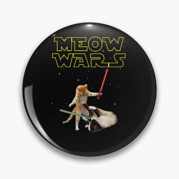 Item preview, Meow Wars Sci Fi Cats Lightsabers Funny Cat designed and sold by Lenny Stahl.