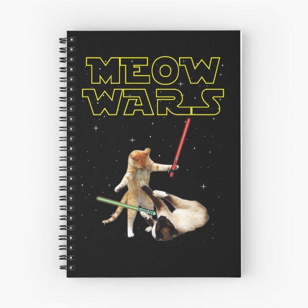 Item preview, Meow Wars Sci Fi Cats Lightsabers Funny Cat designed and sold by Lenny Stahl.