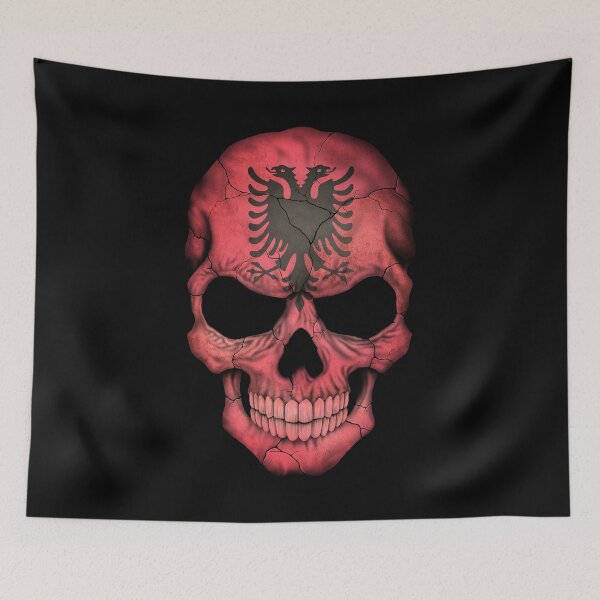 Item preview, Albanian Flag Skull designed and sold by JeffBartels.