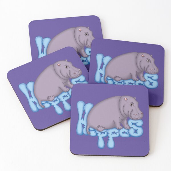 Item preview, Squashy Hippo - Blue designed and sold by Hippopottermiss.