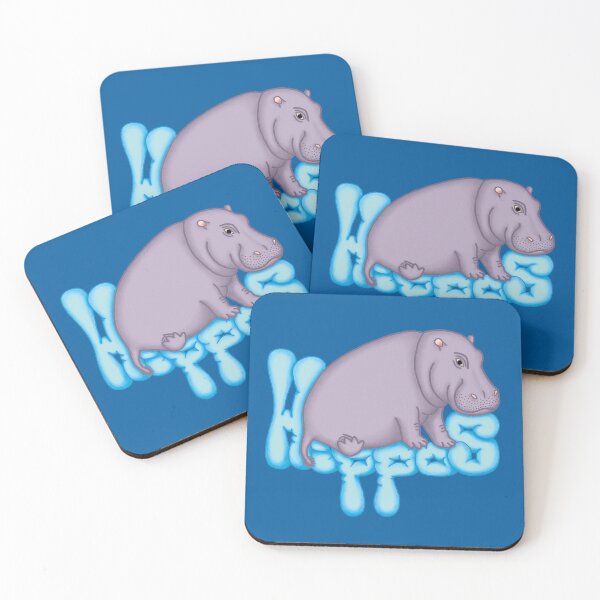 Item preview, Squashy Hippo - Aqua designed and sold by Hippopottermiss.