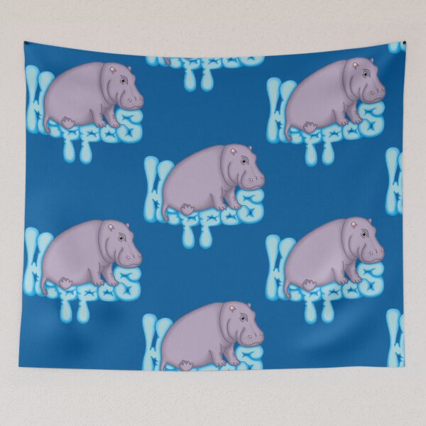 Item preview, Squashy Hippo - Aqua designed and sold by Hippopottermiss.