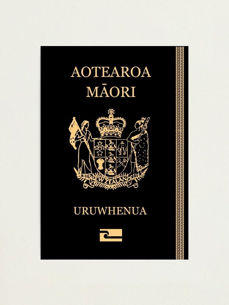 Thumbnail 2 of 3, Photographic Print, Maori New Zealand passport designed and sold by HAKVS.