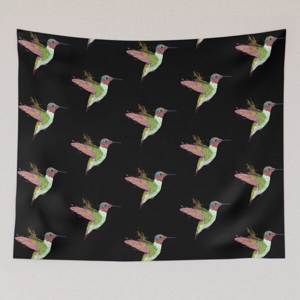 Item preview, Colorful Splash Flying Bird Hummingbird designed and sold by alwe-designs.