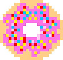 "Pixel Donut" Stickers by Let's Pretend | Redbubble