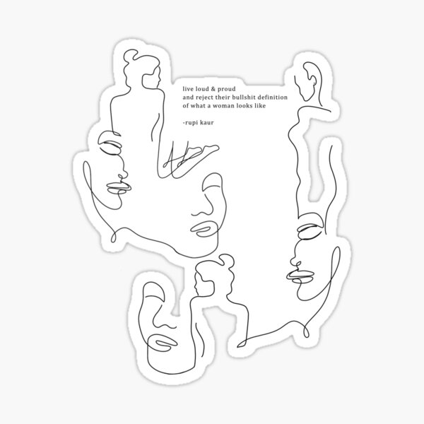 Item preview, Womanhood - Rupi Kaur inspired (cutout version) designed and sold by calliewelsh.