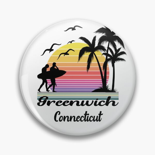Item preview, Greenwich Connecticut Seaside Retro Sunset designed and sold by mountainadora.