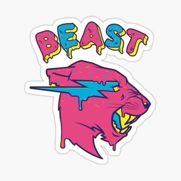 funny beast gaming mr game Sticker