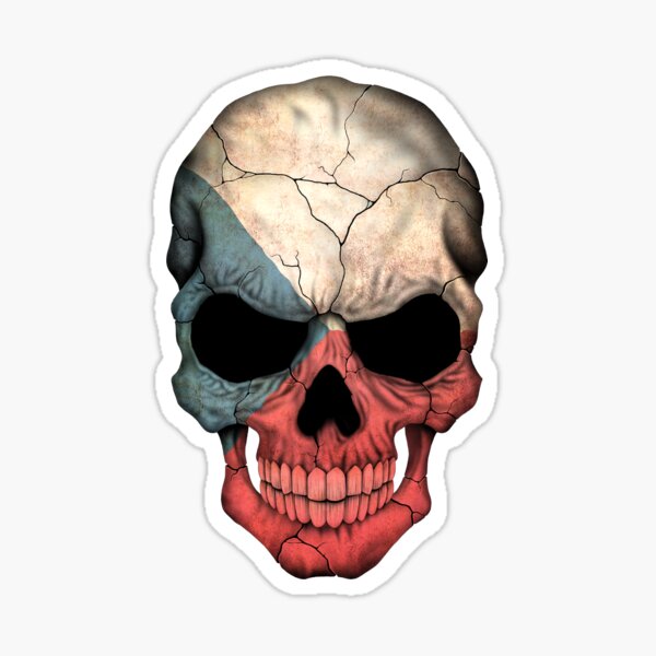 Item preview, Czech Republic Flag Skull designed and sold by JeffBartels.