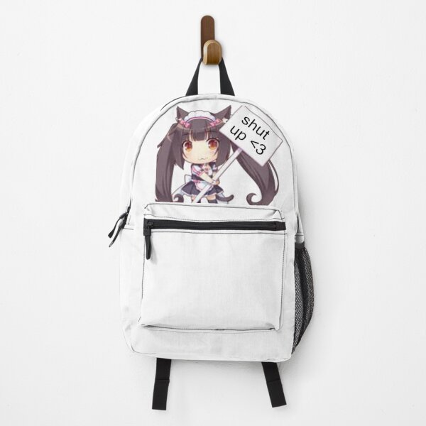 Item preview, Chibi Chocola Maid Kitty "Shut Up <3" Sign  designed and sold by BeansproutArtAK.