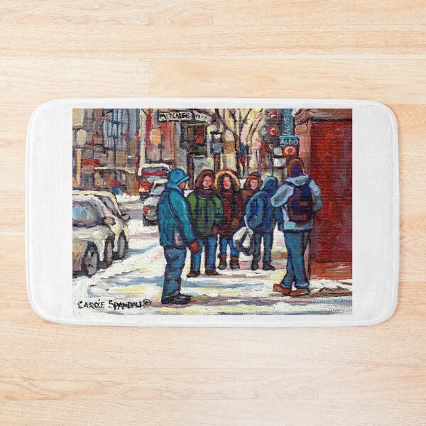 Item preview, BEST MONTREAL WINTER SCENES DOWNTOWN METCALFE STREET SCENE designed and sold by Carole  Spandau.