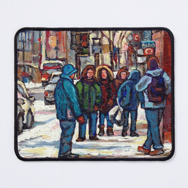 Item preview, BEST MONTREAL WINTER SCENES DOWNTOWN METCALFE STREET SCENE designed and sold by Carole Spandau.