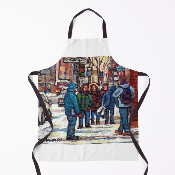 Item preview, BEST MONTREAL WINTER SCENES DOWNTOWN METCALFE STREET SCENE designed and sold by Carole  Spandau.