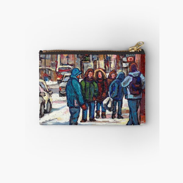 Item preview, BEST MONTREAL WINTER SCENES DOWNTOWN METCALFE STREET SCENE designed and sold by Carole  Spandau.