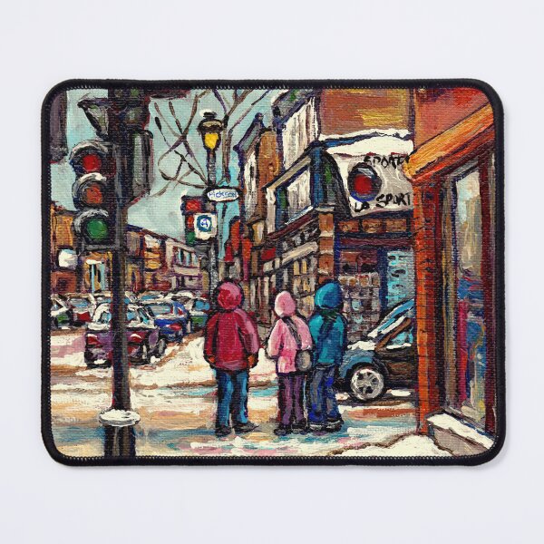 Item preview, MONTREAL VERDUN WINTER SCENE WELLINGTON STREET designed and sold by Carole Spandau.