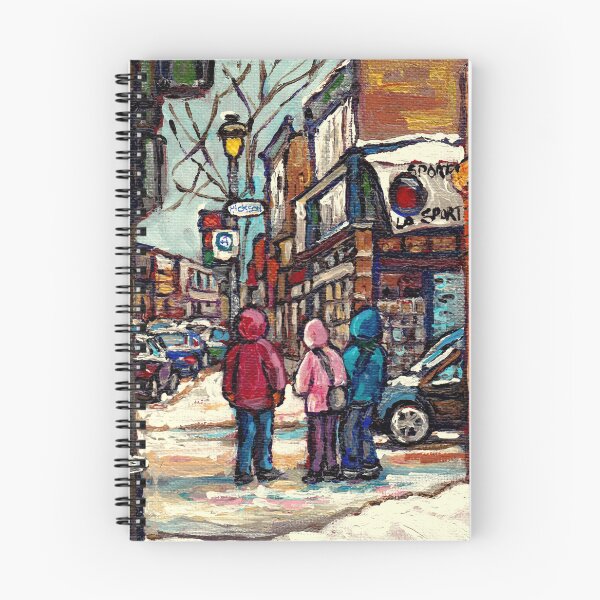 Item preview, MONTREAL VERDUN WINTER SCENE WELLINGTON STREET designed and sold by Carole  Spandau.