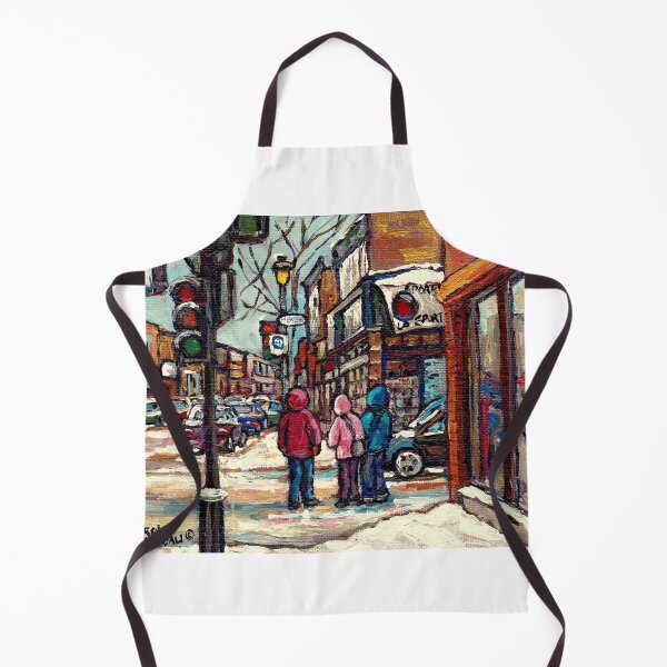 Item preview, MONTREAL VERDUN WINTER SCENE WELLINGTON STREET designed and sold by Carole Spandau.
