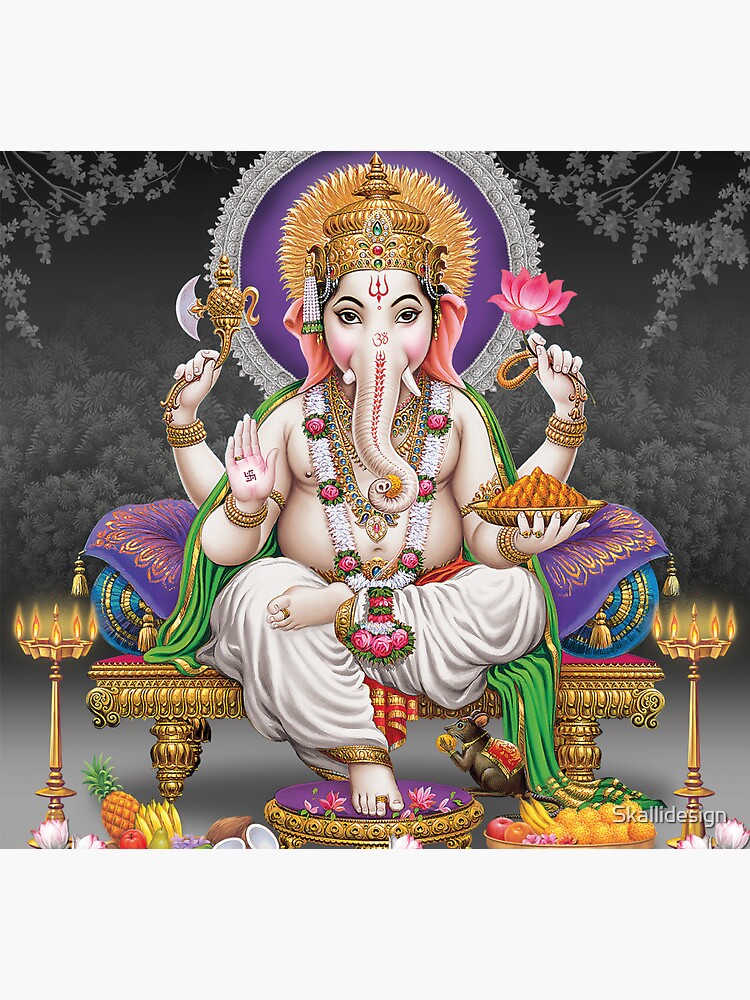 "Lord Ganesha" Sticker By Skallidesign | Redbubble