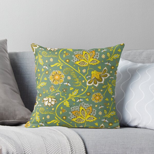 Item preview, honeybee wilderness chintz - yellow-green designed and sold by kobyakov.