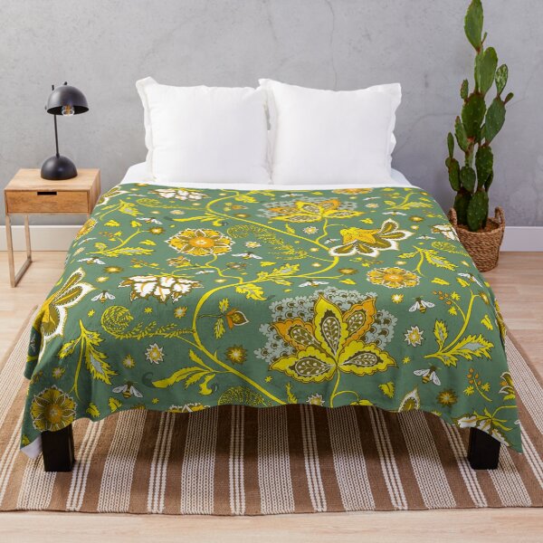 Item preview, honeybee wilderness chintz - yellow-green designed and sold by kobyakov.