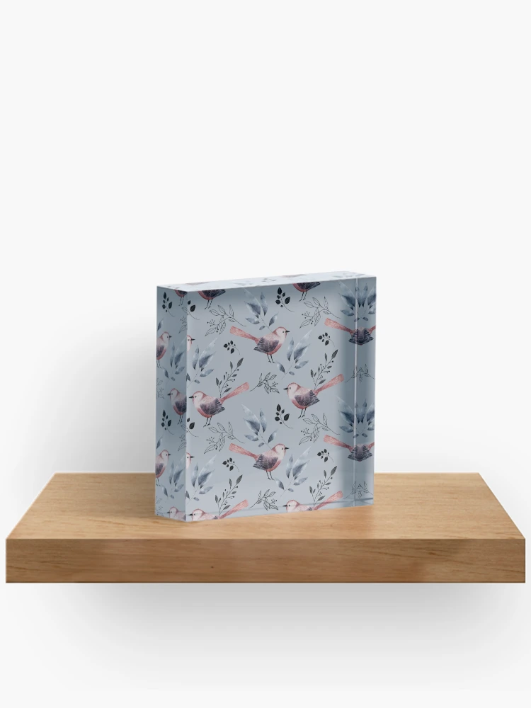 Thumbnail 2 of 5, Acrylic Block, Spring Floral Pattern designed and sold by PatternTale.