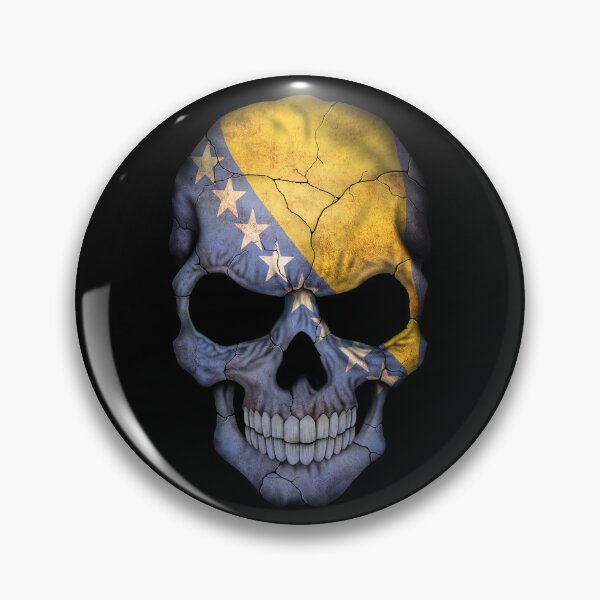 Item preview, Bosnia - Herzegovina Flag Skull designed and sold by JeffBartels.